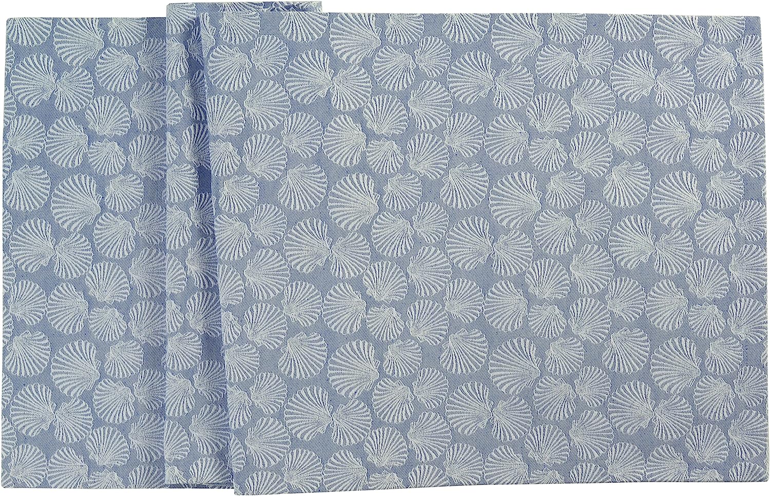 Sander Tischläufer Shells eckig Fb: 10 mittelblau