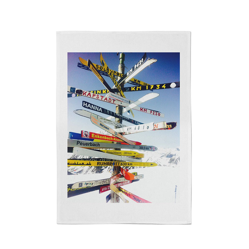 BR Geschirrtuch Ski-Wegweiser - 50x70cm