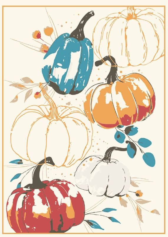 Kracht Küchentuch Kürbis Halbleinen - 50x70cm