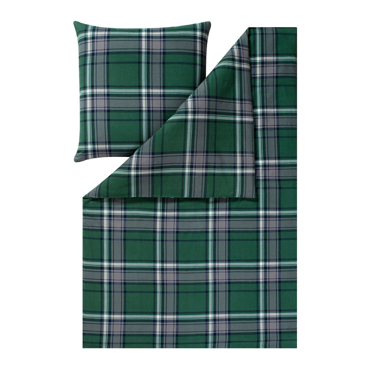 Estella Kuschelflanell Bettwäsche Hannes 4459 - Fb. 580 tanne