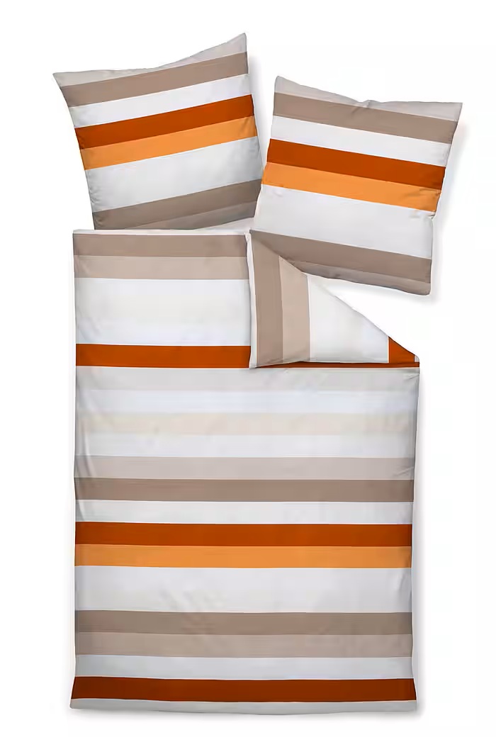 Janine Mako-Satin Bettwäsche Palermo 31169 - Fb. 04 beige rost