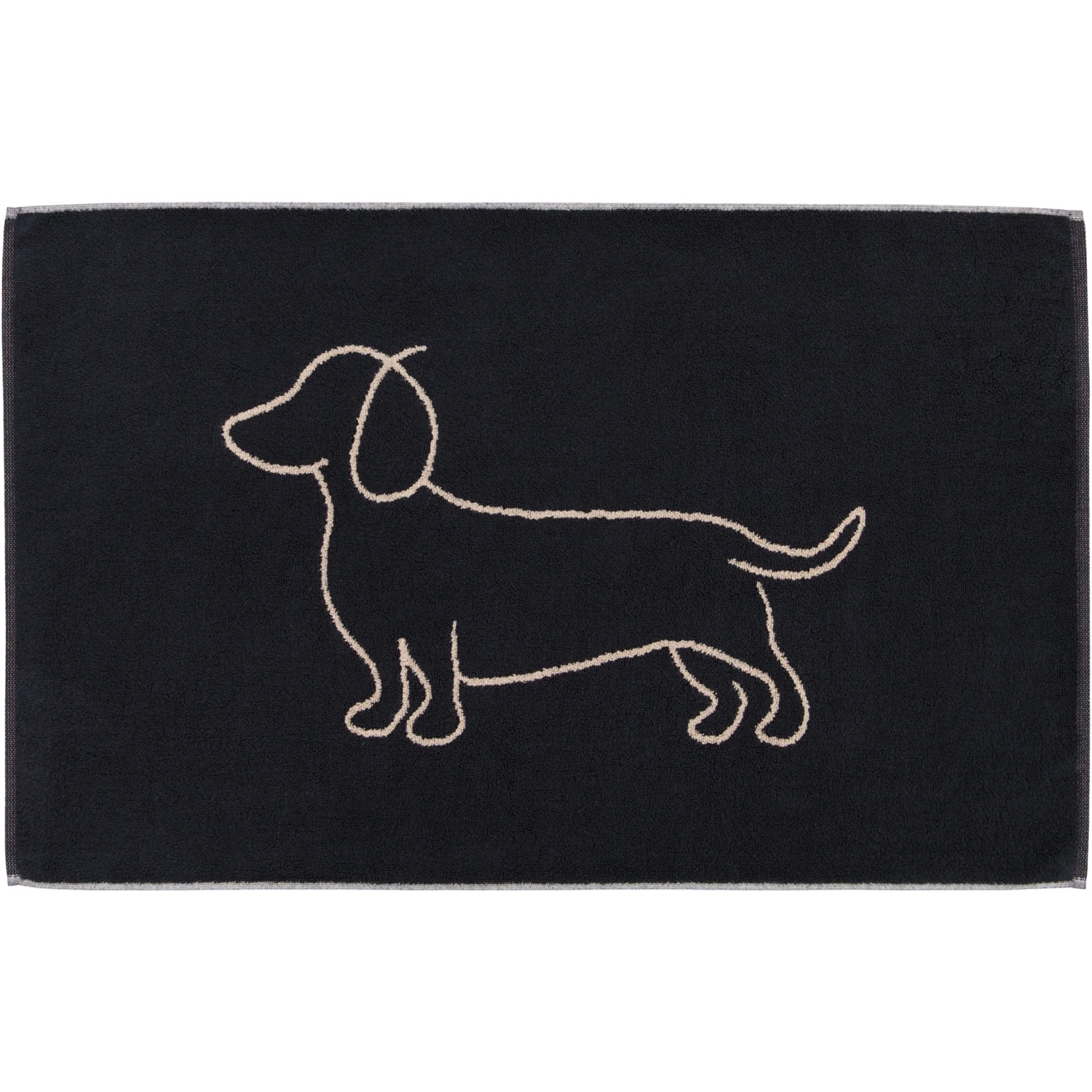 Cawö Badematte We love Dogs - 50x80cm - Schwarz/Beige