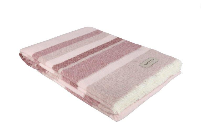 Eskimo Wohndecke Venezia Streifen - Fb. rose - 130x200cm