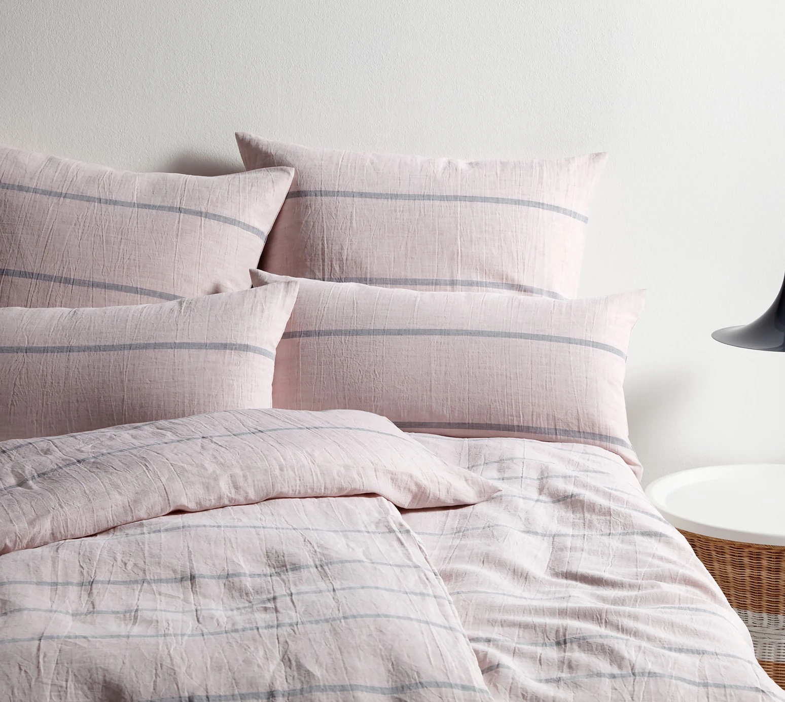 Elegante Halbleinen Bettwäsche Relax 7047 Fb. 1 Rose