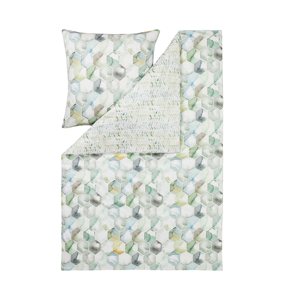 Estella Mako-Satin Bettwäsche Shape 4746 Fb. 665 aqua