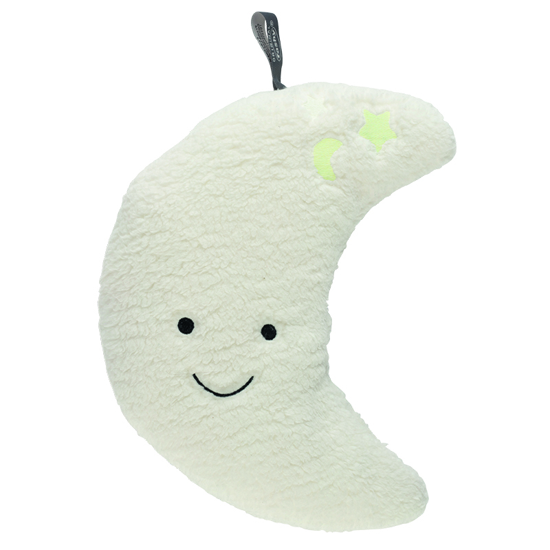 BR Plüsch-Wärmeflasche Mond - Fb. weiß