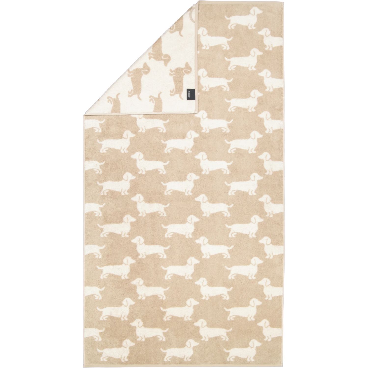 Cawö Frottier Dackel We love Dogs, Farbe: 33 Natur/Beige