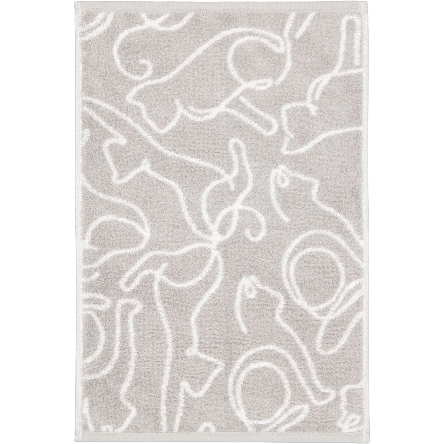 Cawö Frottier Picasso Cute Cats, Fb. 76 Platin/Weiß