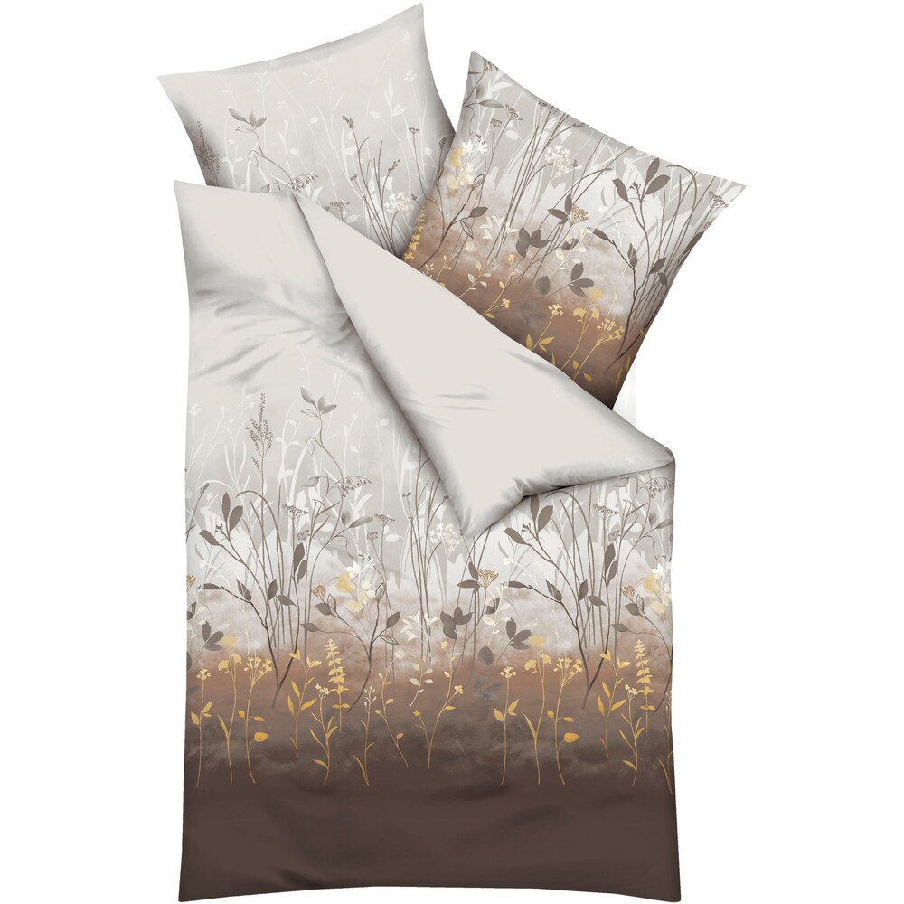 Kaeppel Mako-Satin Bettwäsche Herbal - Fb.689 kiesel