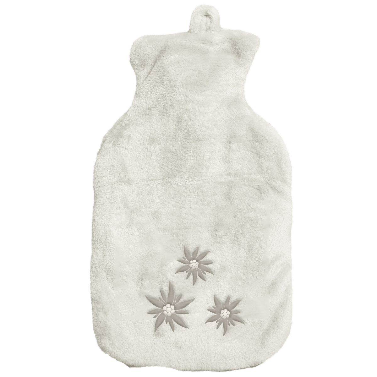 Galtex Wäremeflasche "Edelweiß" - Fb. Ecru