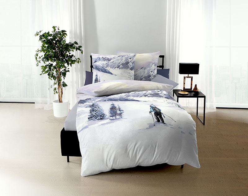 kaeppel Feinbiber Bettwäsche Winter Wanderer - Fb. 575 mauve