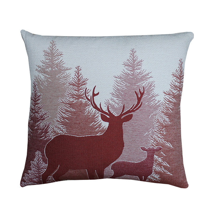 Hossner Kissenhülle Hirschpaar, Fb. rot