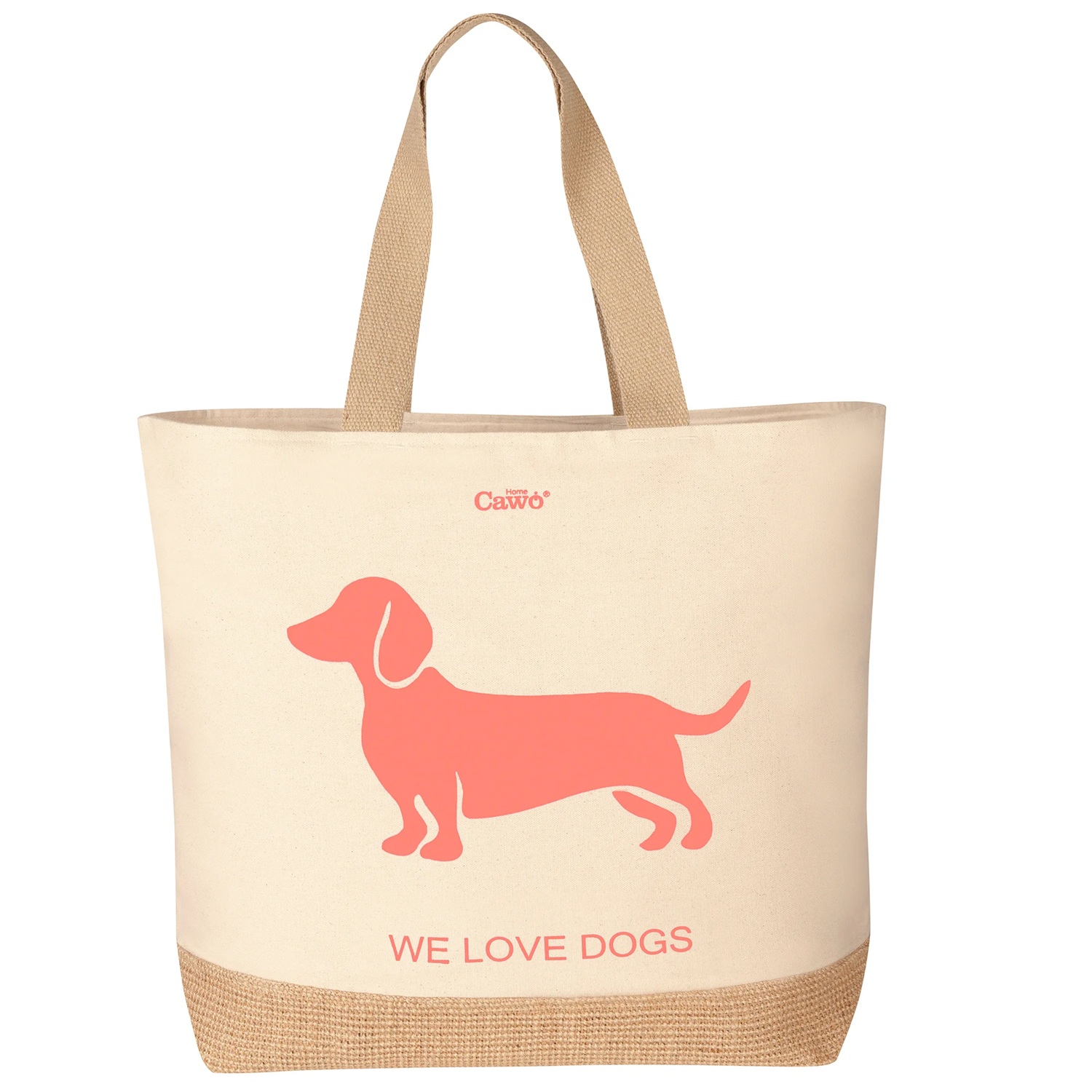 Cawö Beachbag We love Dogs, Fb. neon/pink